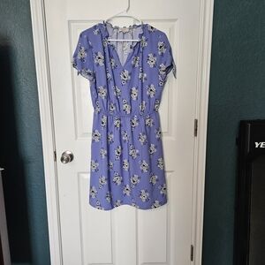 LOFT Lavender Floral Mini Dress